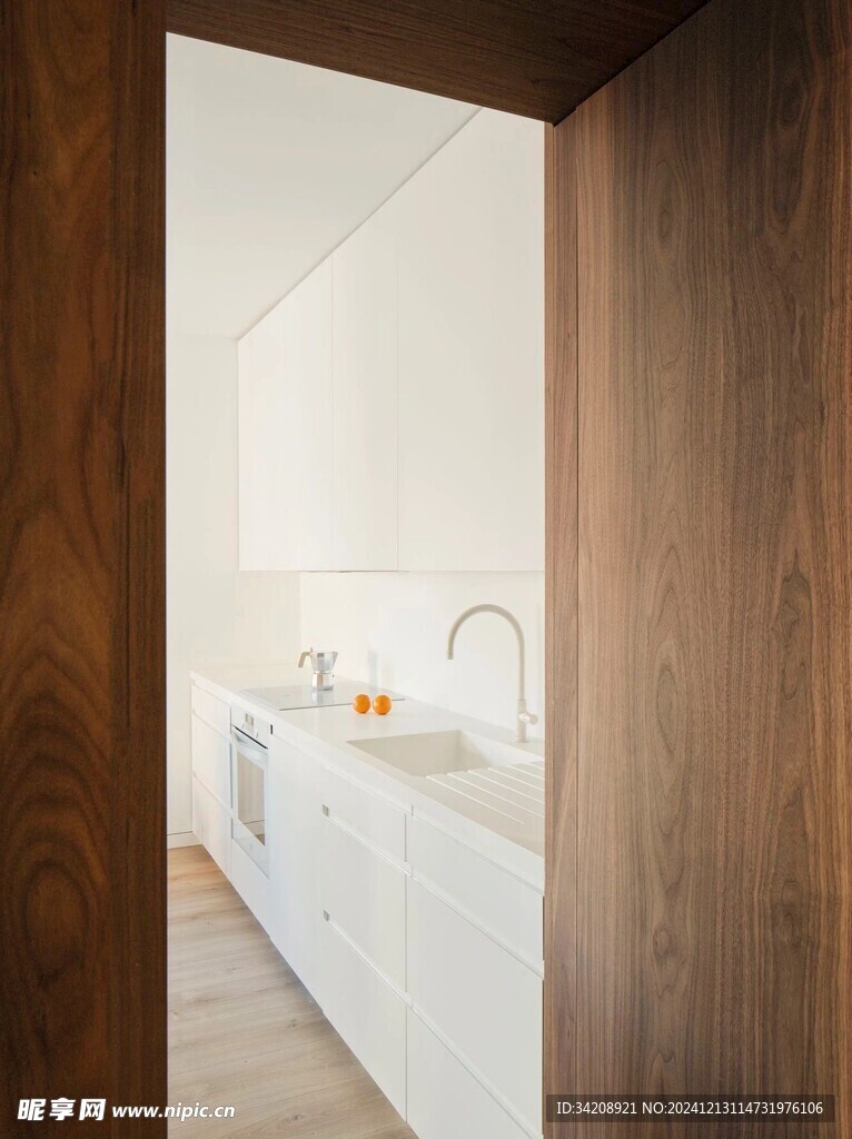 骨骼线胡桃木复古中式风格柜子门