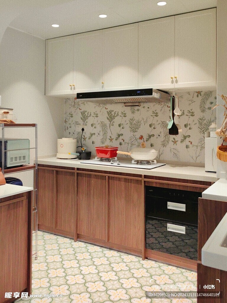 骨骼线胡桃木复古中式风格柜子门