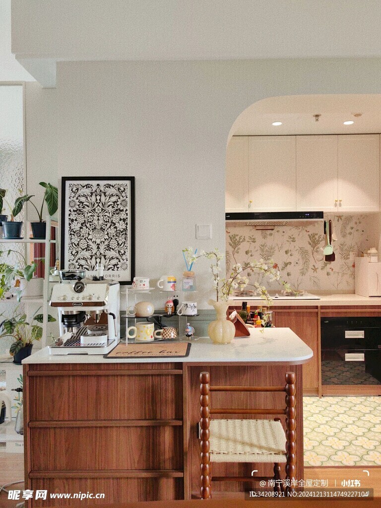 骨骼线胡桃木复古中式风格柜子门