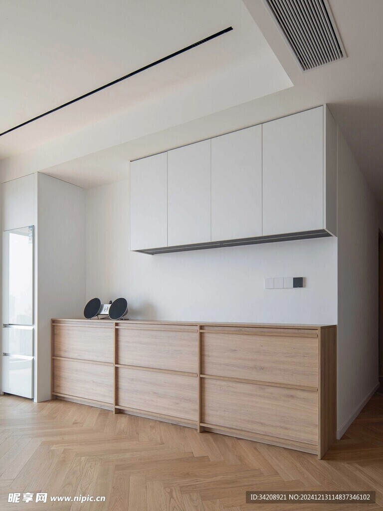 骨骼线胡桃木复古中式风格柜子门