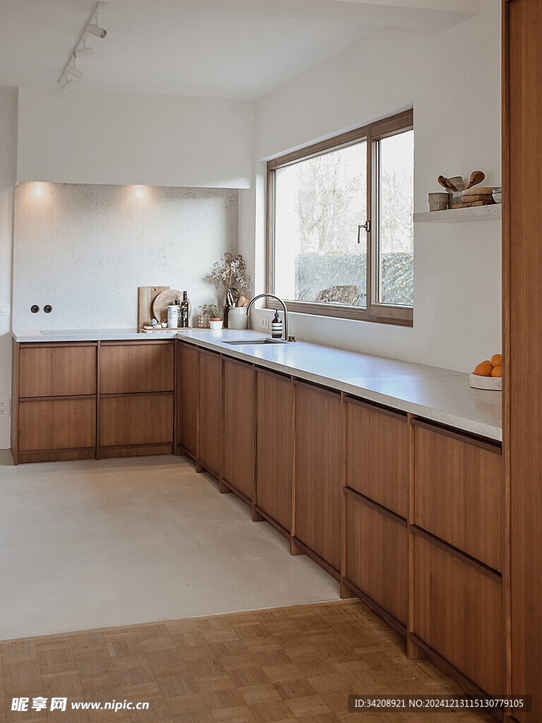 骨骼线胡桃木复古中式风格柜子门