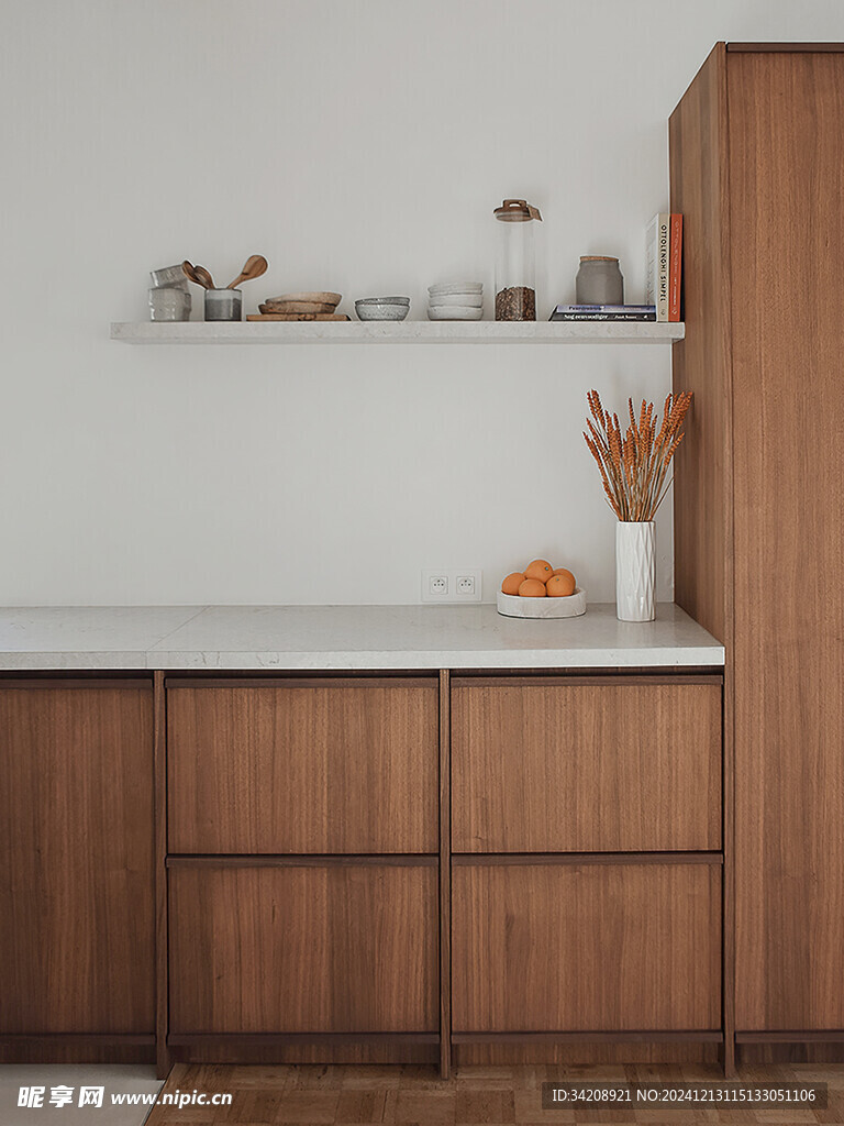 骨骼线胡桃木复古中式风格柜子门