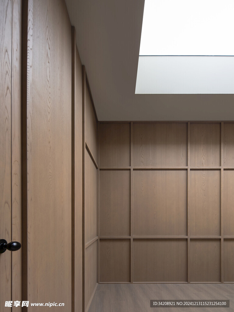 骨骼线胡桃木复古中式风格柜子门