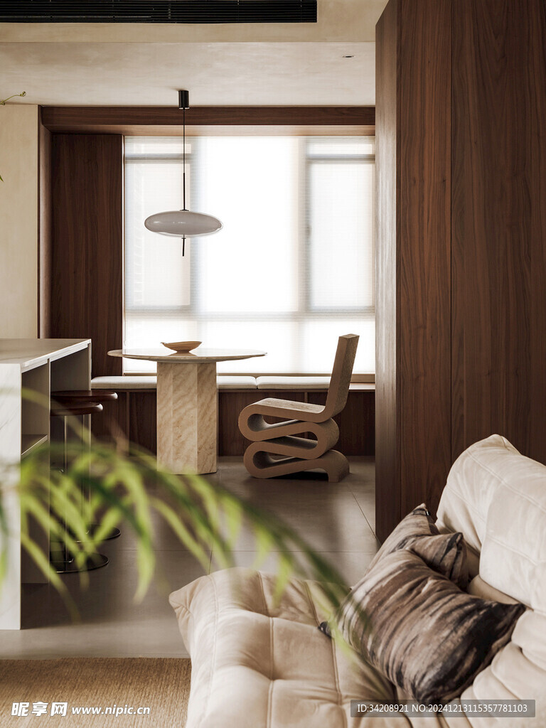 骨骼线胡桃木复古中式风格柜子门