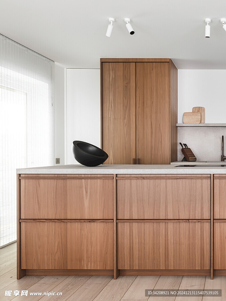 骨骼线胡桃木复古中式风格柜子门