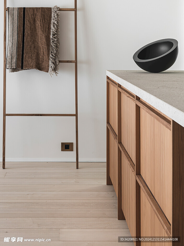 骨骼线胡桃木复古中式风格柜子门