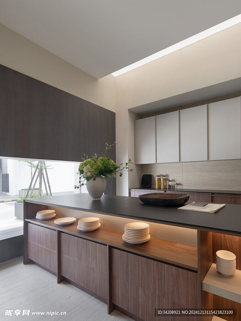 骨骼线胡桃木复古中式风格柜子门