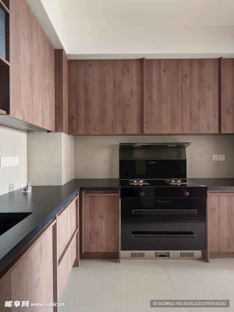 骨骼线胡桃木复古中式风格柜子门