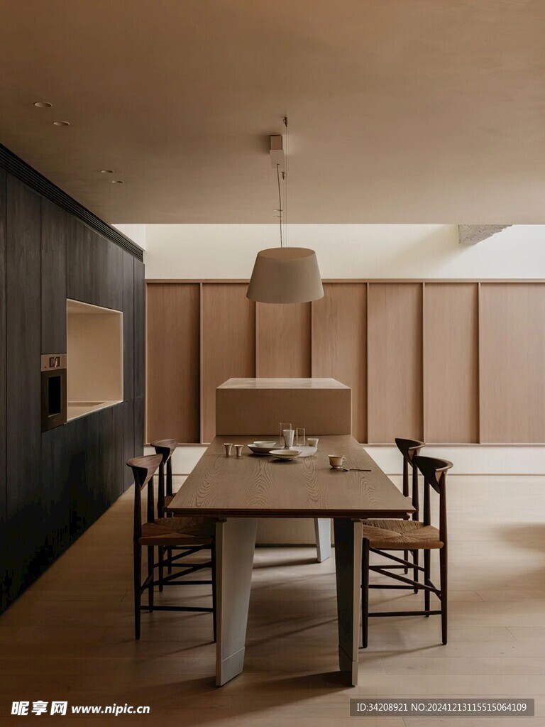 骨骼线胡桃木复古中式风格柜子门