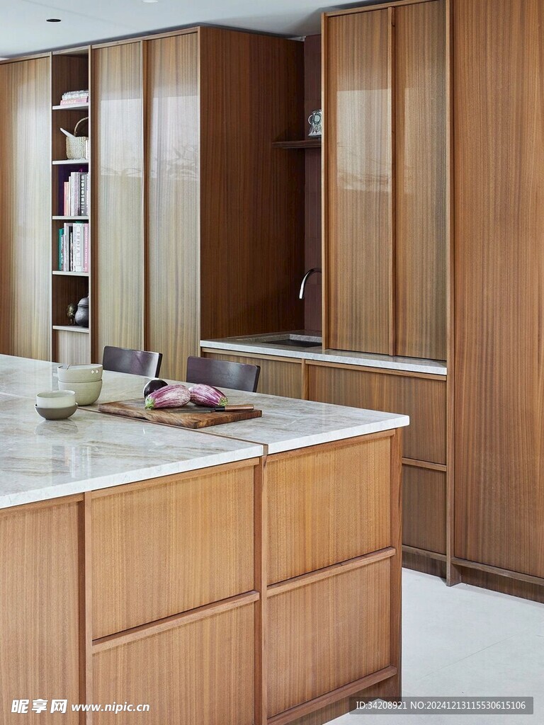 骨骼线胡桃木复古中式风格柜子门