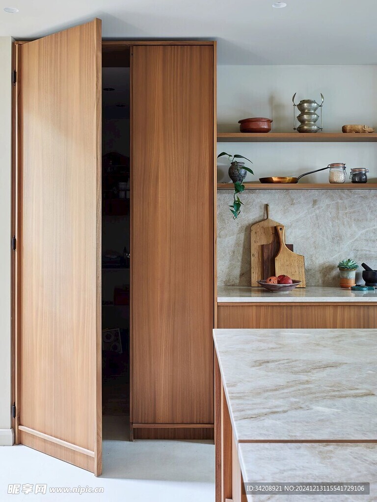 骨骼线胡桃木复古中式风格柜子门