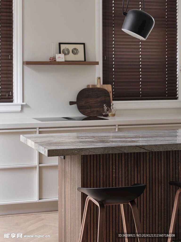 骨骼线胡桃木复古中式风格柜子门