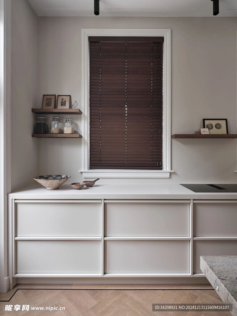 骨骼线胡桃木复古中式风格柜子门