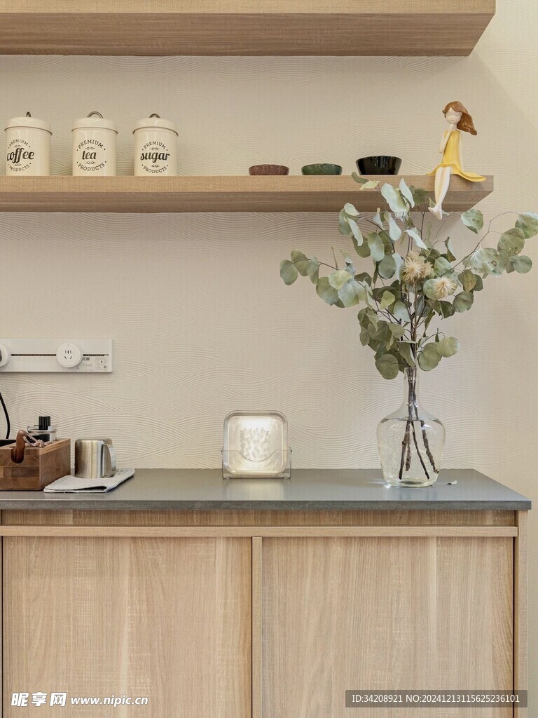 骨骼线胡桃木复古中式风格柜子门