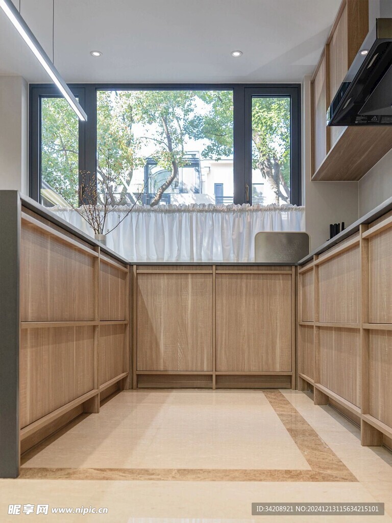 骨骼线胡桃木复古中式风格柜子门