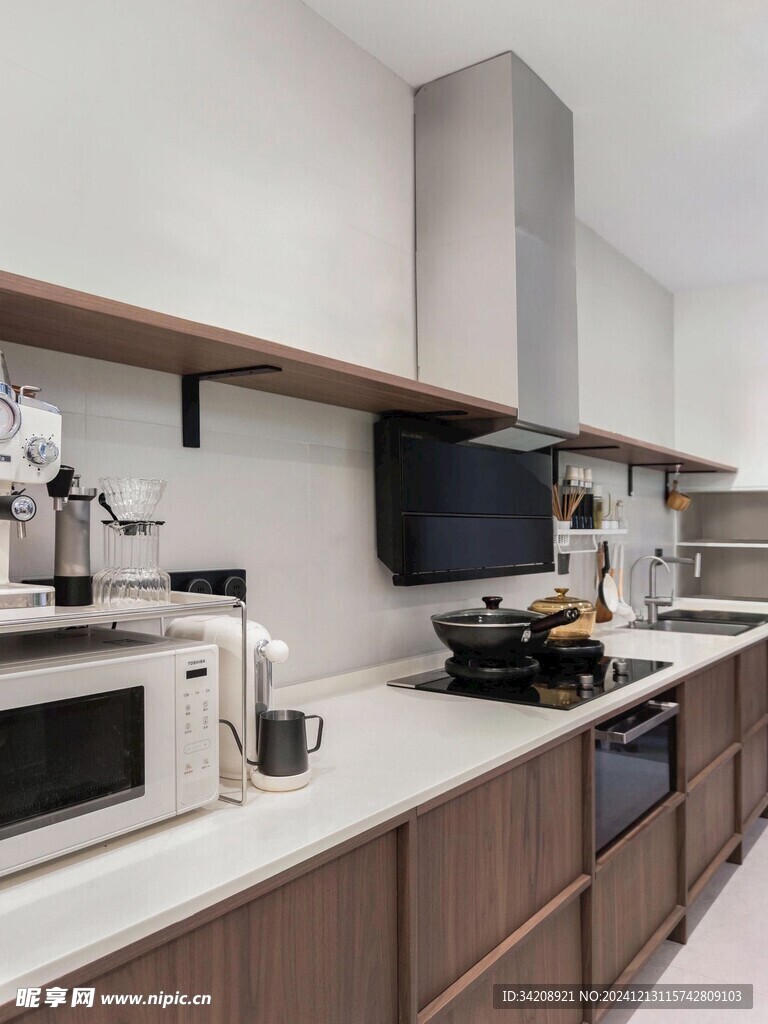 骨骼线胡桃木复古中式风格柜子门