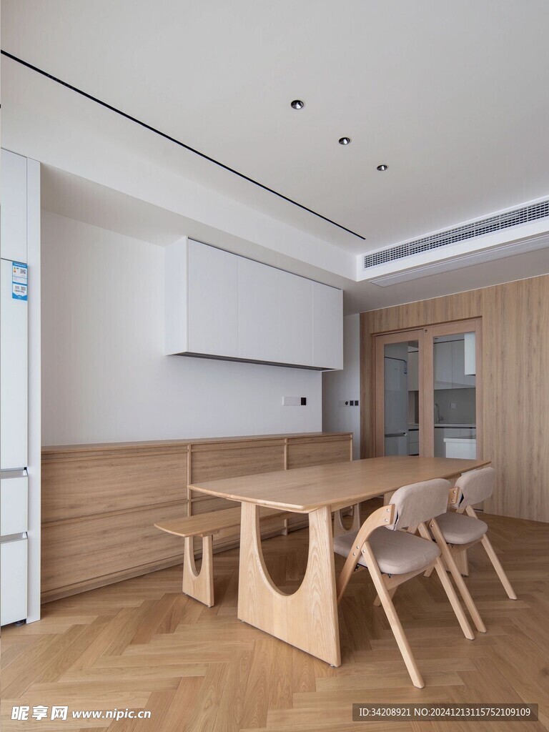 骨骼线胡桃木复古中式风格柜子门