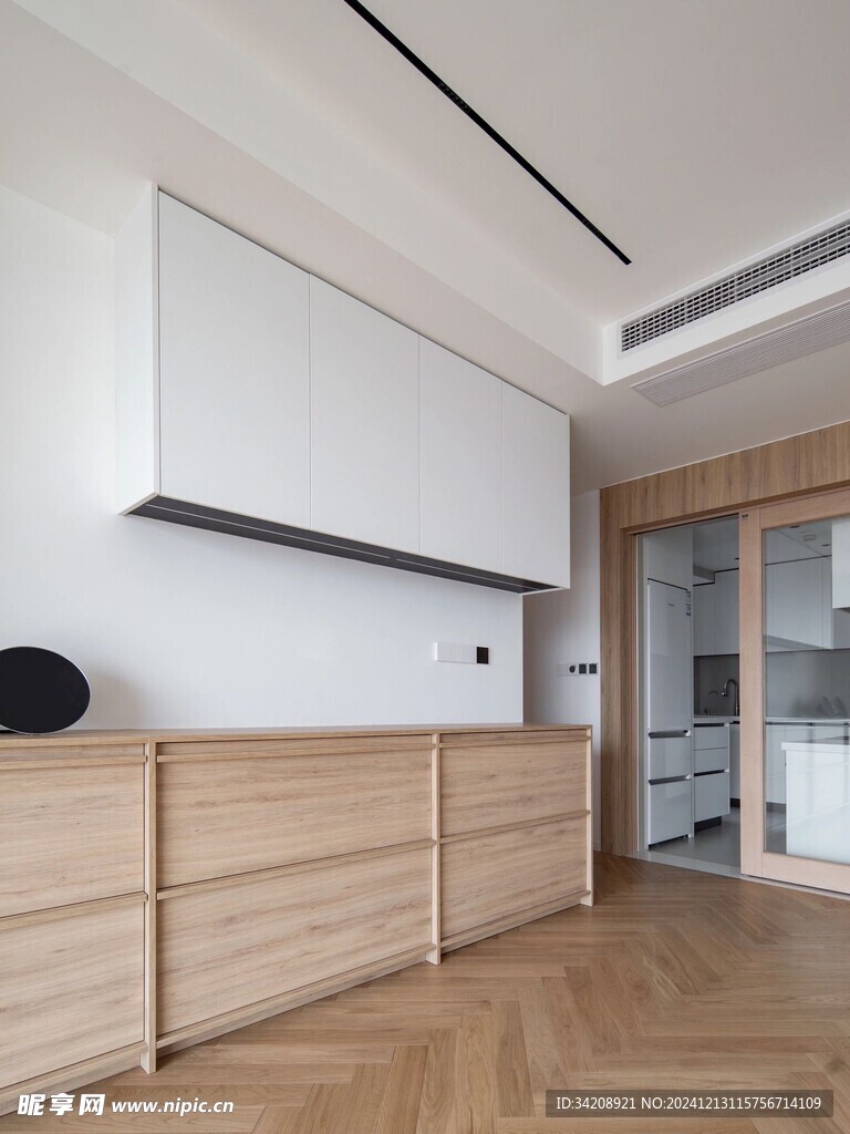 骨骼线胡桃木复古中式风格柜子门