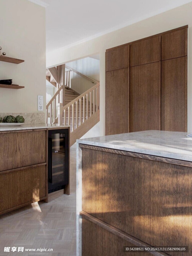 骨骼线胡桃木复古中式风格柜子门