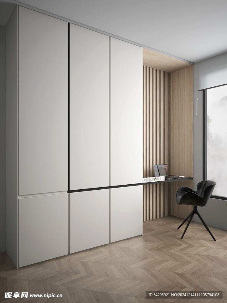 一门到顶分段衣柜高级感全屋定制