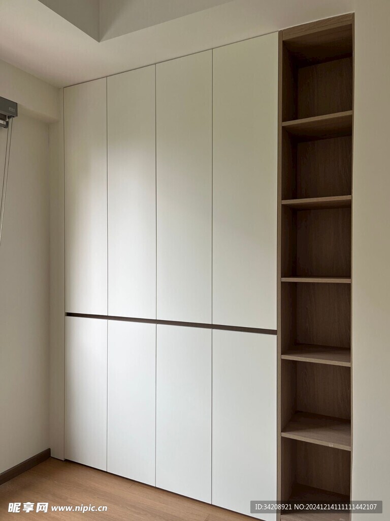 一门到顶分段衣柜高级感全屋定制