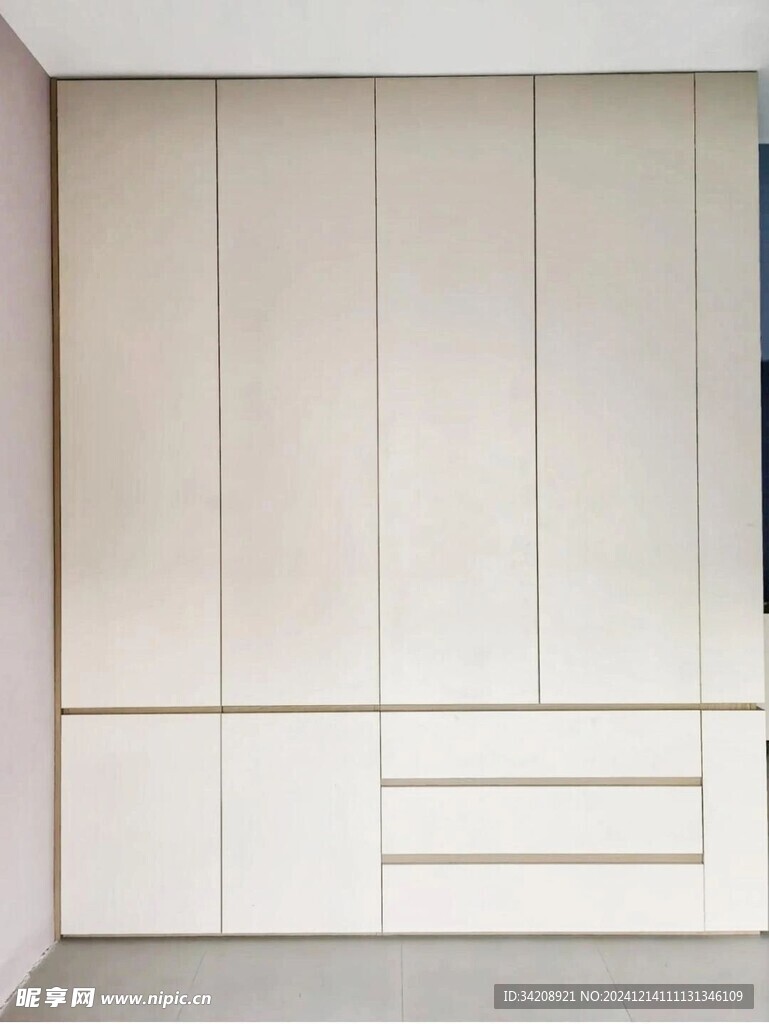 一门到顶分段衣柜高级感全屋定制