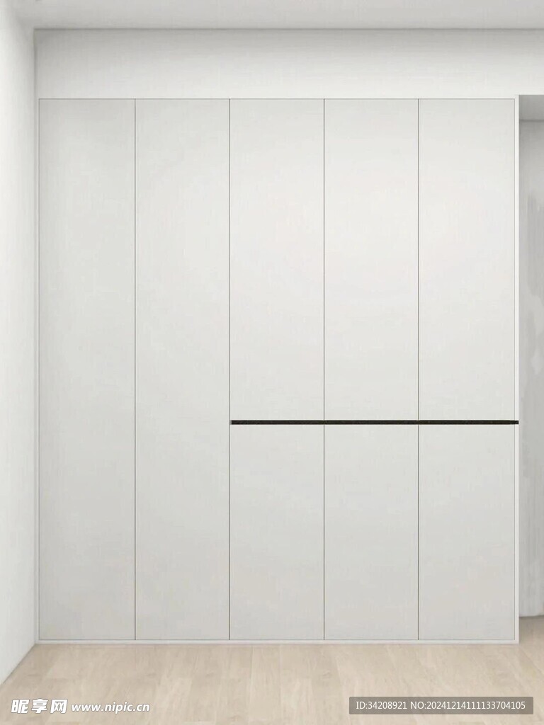 一门到顶分段衣柜高级感全屋定制