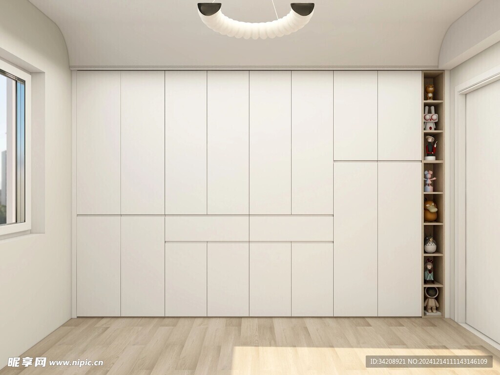 一门到顶分段衣柜高级感全屋定制