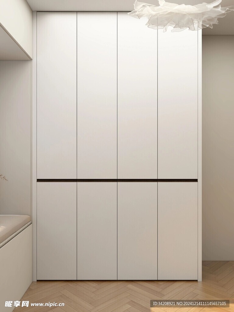 一门到顶分段衣柜高级感全屋定制