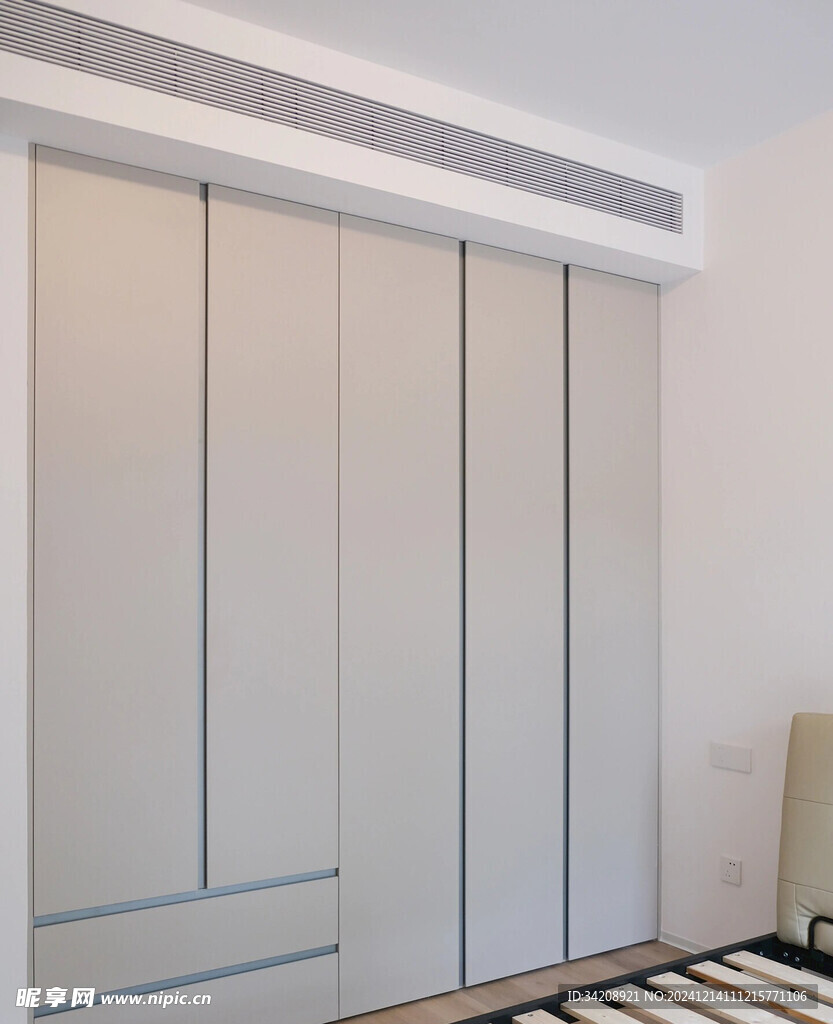 一门到顶分段衣柜高级感全屋定制