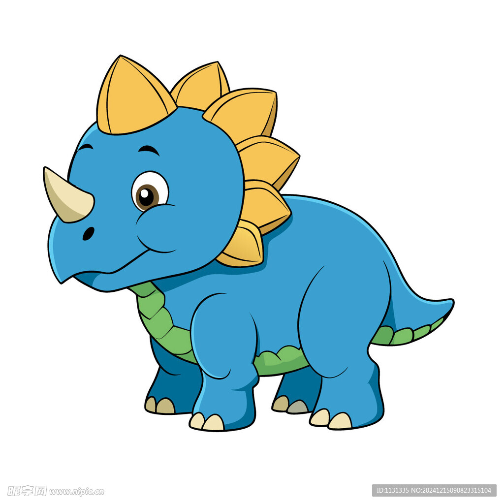 矢量动物原始动物恐龙三角龙