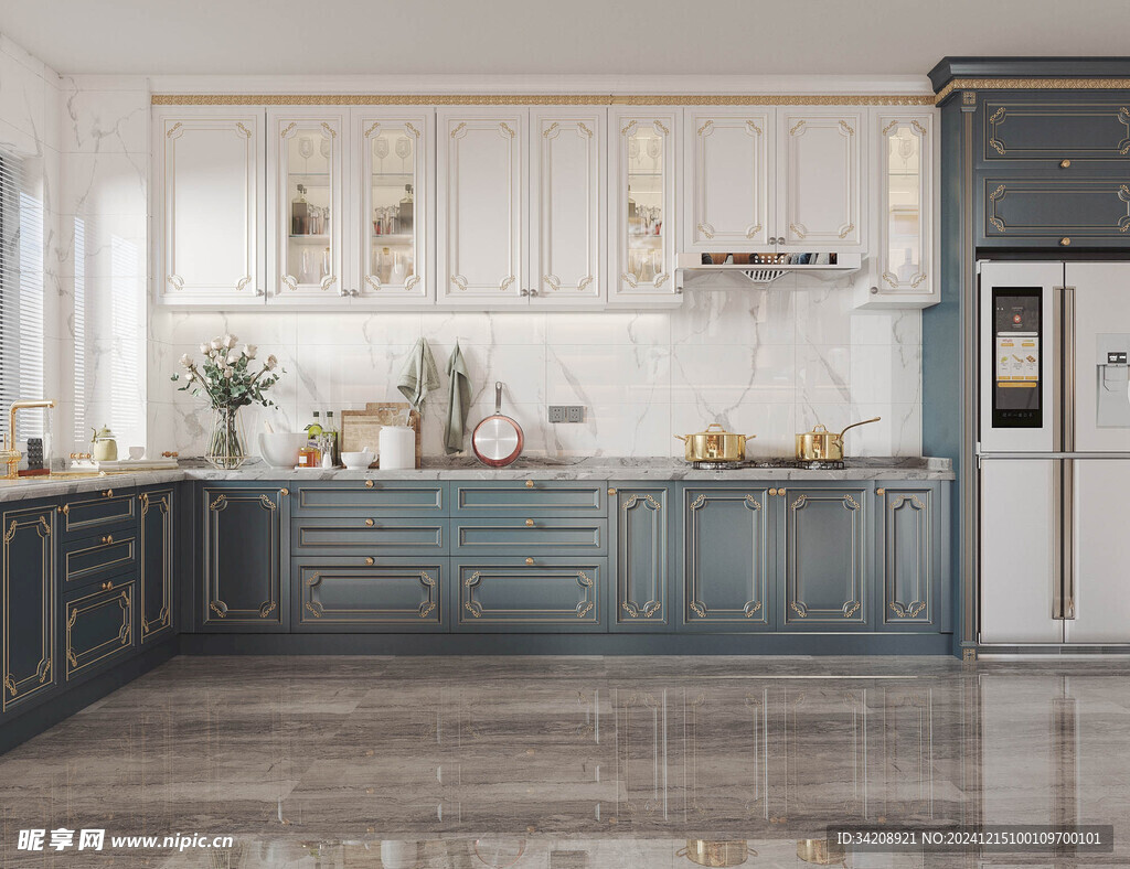 餐厅厨房餐边柜岛台现代简约装修