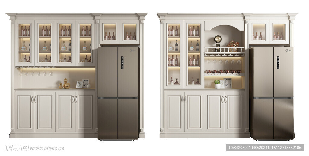 酒柜厨房餐边柜展示柜开放格家装
