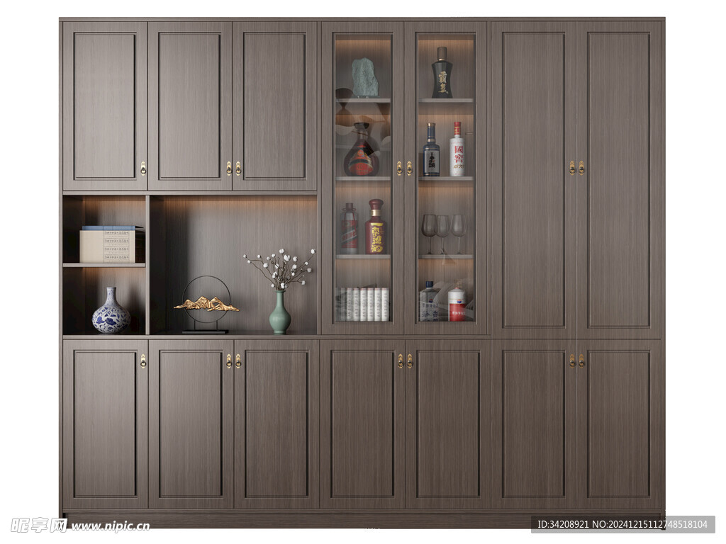 酒柜厨房餐边柜展示柜开放格家装