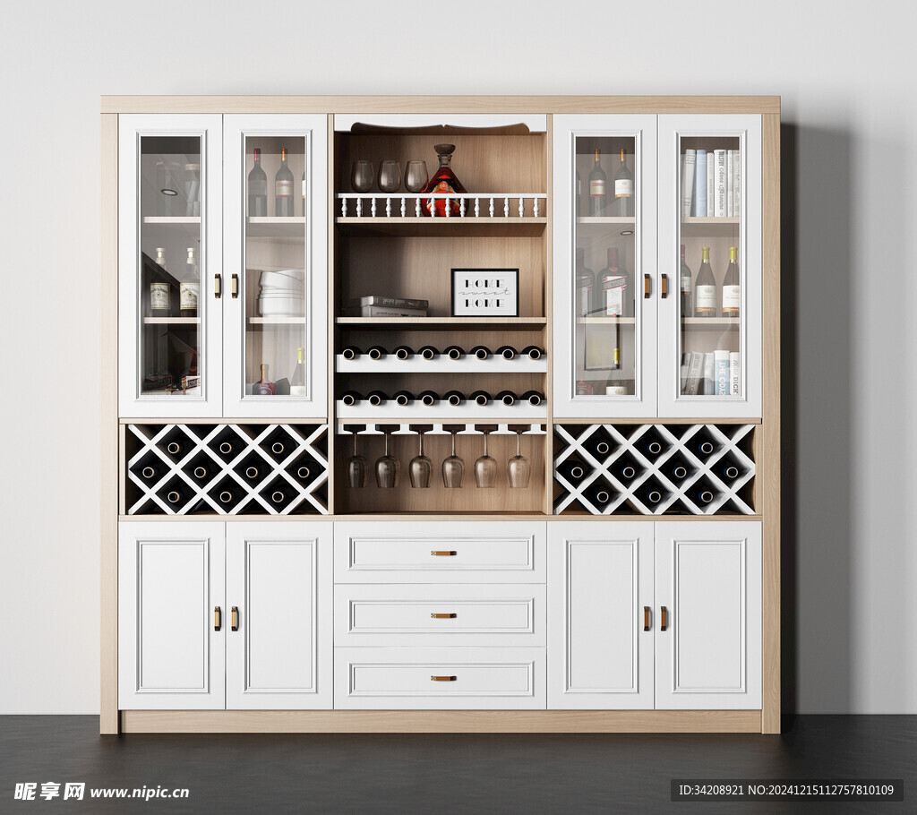 酒柜厨房餐边柜展示柜开放格家装