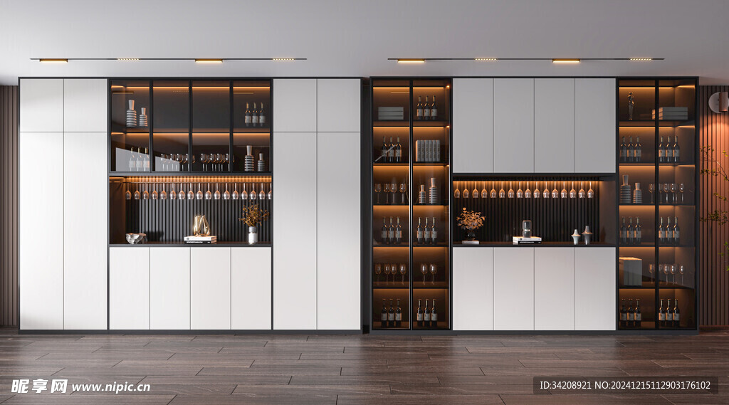 酒柜厨房餐边柜展示柜开放格家装