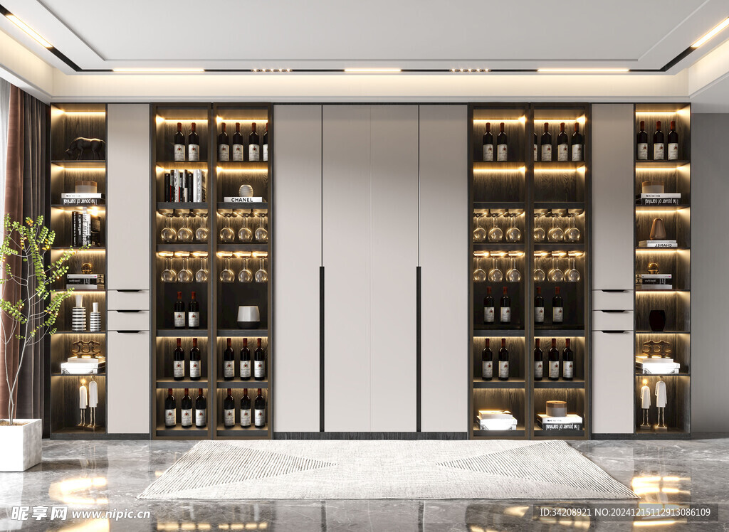 酒柜厨房餐边柜展示柜开放格家装