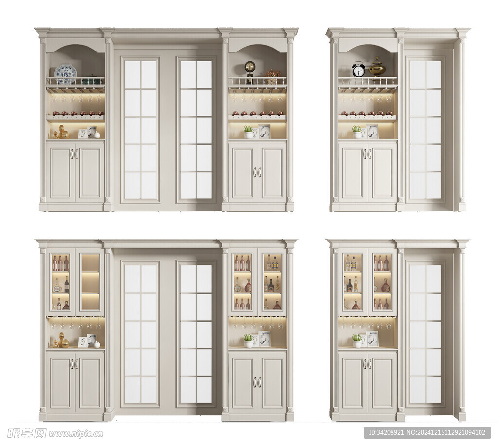 酒柜厨房餐边柜展示柜开放格家装