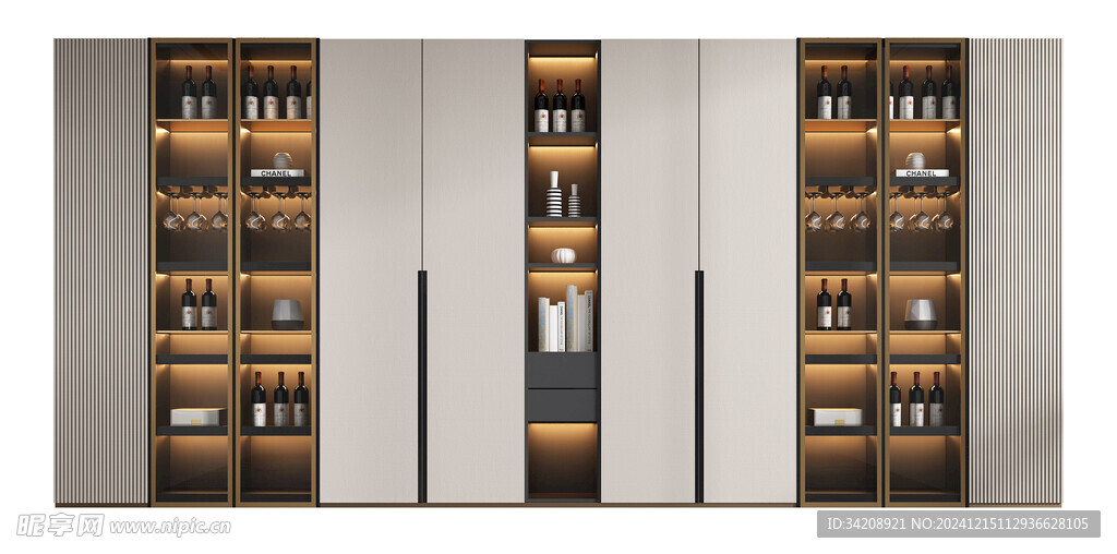 酒柜厨房餐边柜展示柜开放格家装