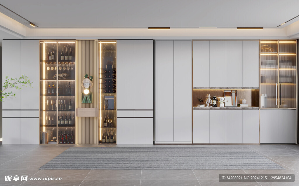 酒柜厨房餐边柜展示柜开放格家装