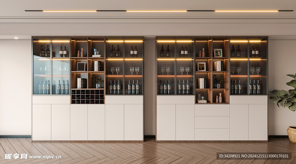 酒柜厨房餐边柜展示柜开放格家装