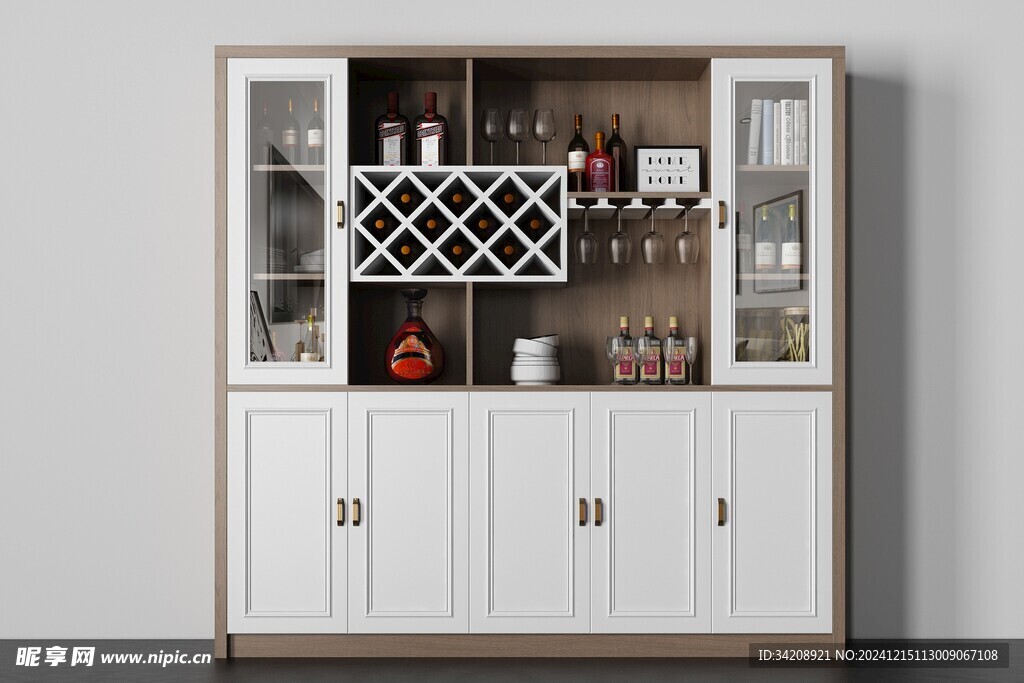 酒柜厨房餐边柜展示柜开放格家装