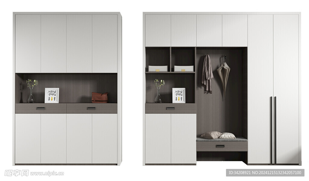 入户大门鞋柜衣柜家玄关装修定制