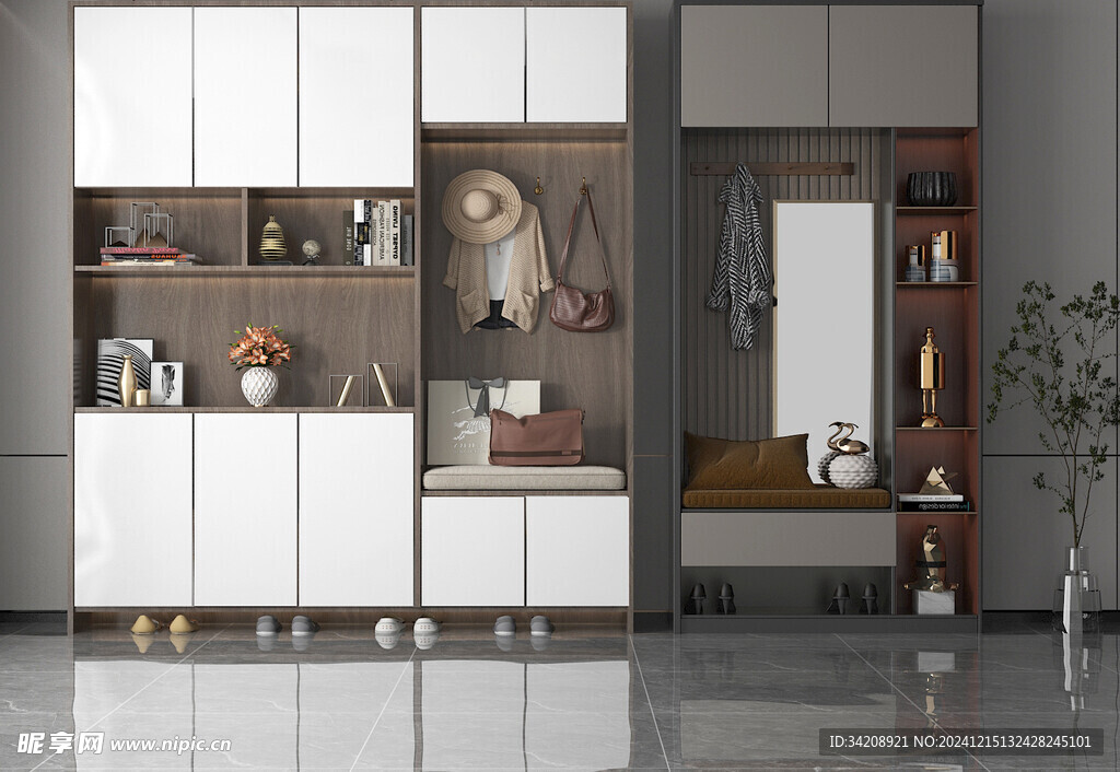 入户大门鞋柜衣柜家玄关装修定制