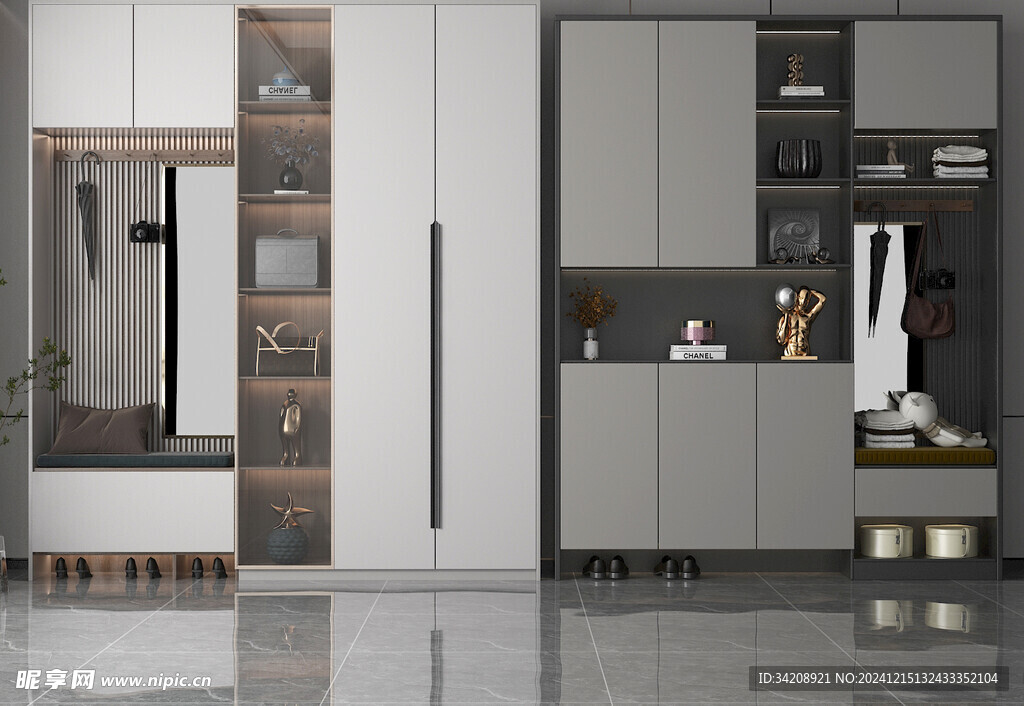 入户大门鞋柜衣柜家玄关装修定制