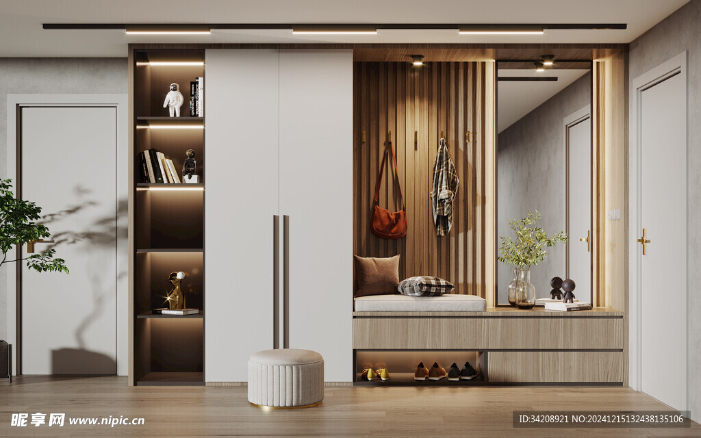 入户大门鞋柜衣柜家玄关装修定制