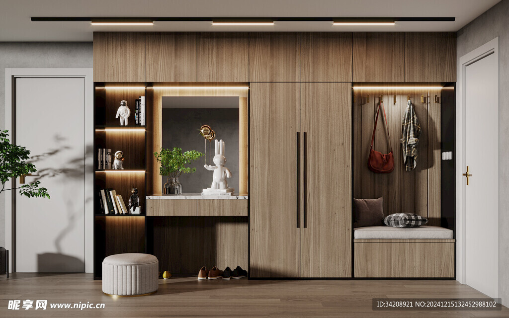 入户大门鞋柜衣柜家玄关装修定制