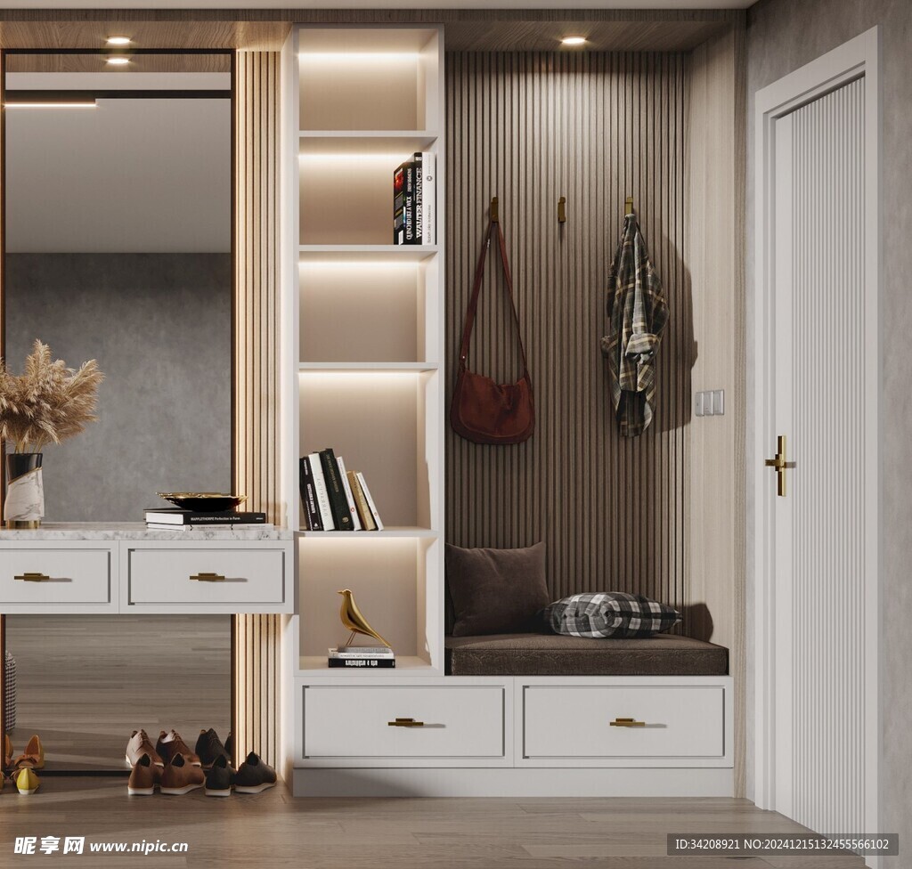 入户大门鞋柜衣柜家玄关装修定制