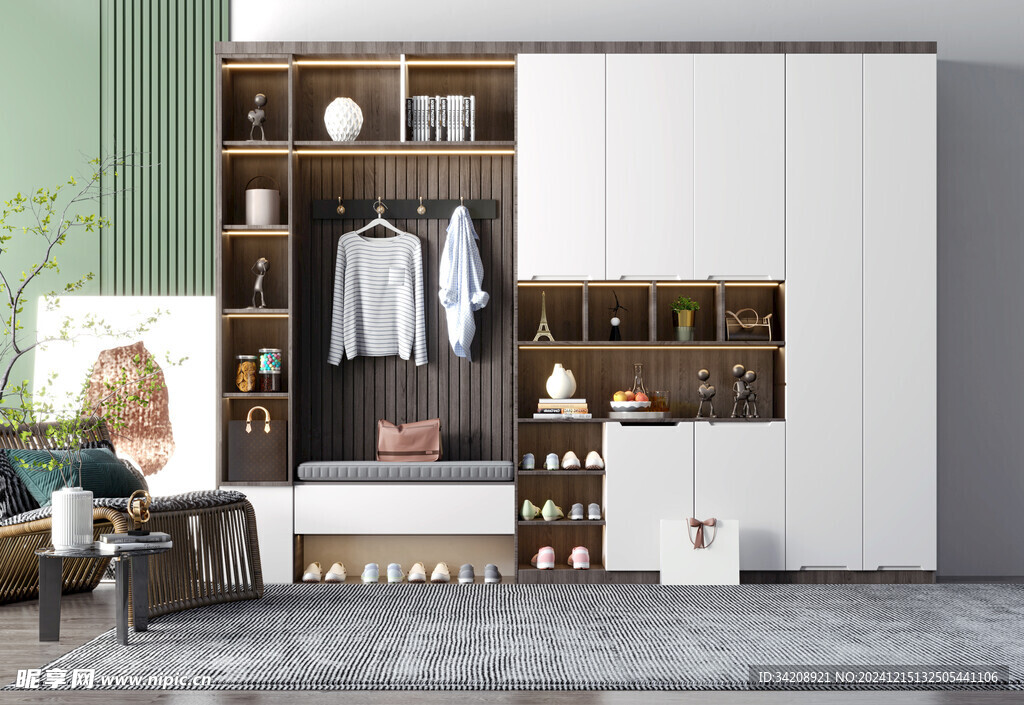 入户大门鞋柜衣柜家玄关装修定制