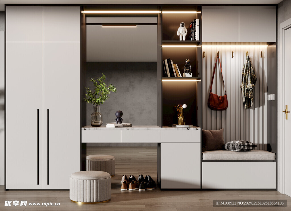 入户大门鞋柜衣柜家玄关装修定制